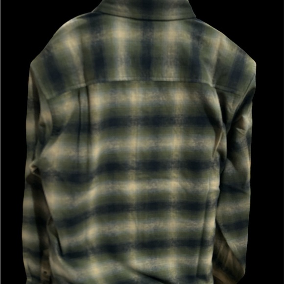 Men’s Weatherproof  Flannel Cotton/ Polyester Long Sleeve Multi Green Shirt N - Picture 7 of 9
